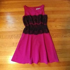 LOFT pink and black dress